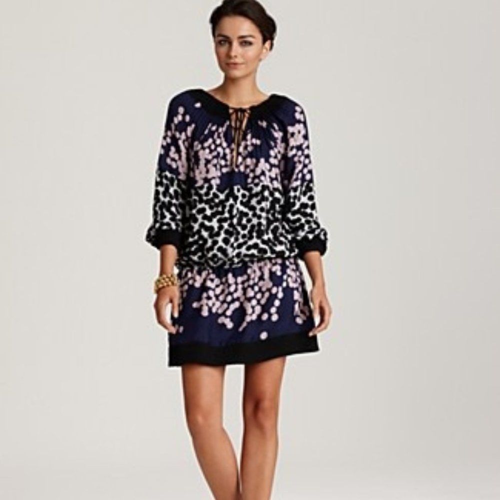 Diane Von Furstenburg Mikino Drop Waist Dress Size 4